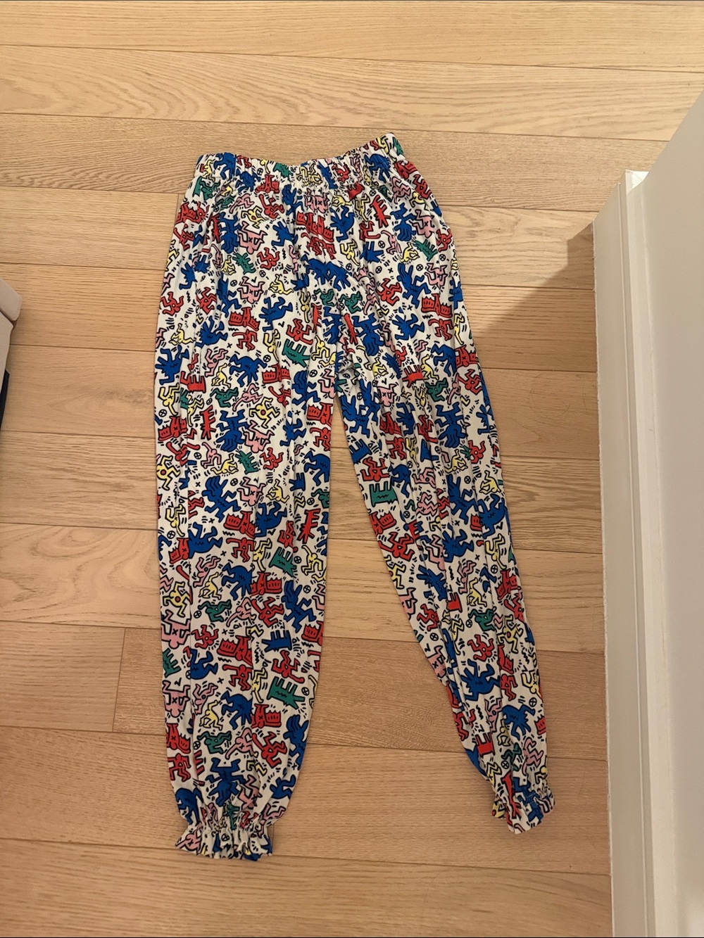 Keith Harding Graphic Print Elastic-Waist Women's Pants - Multicolor